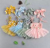 Tutu Daisy Romper - Vintage Mint.